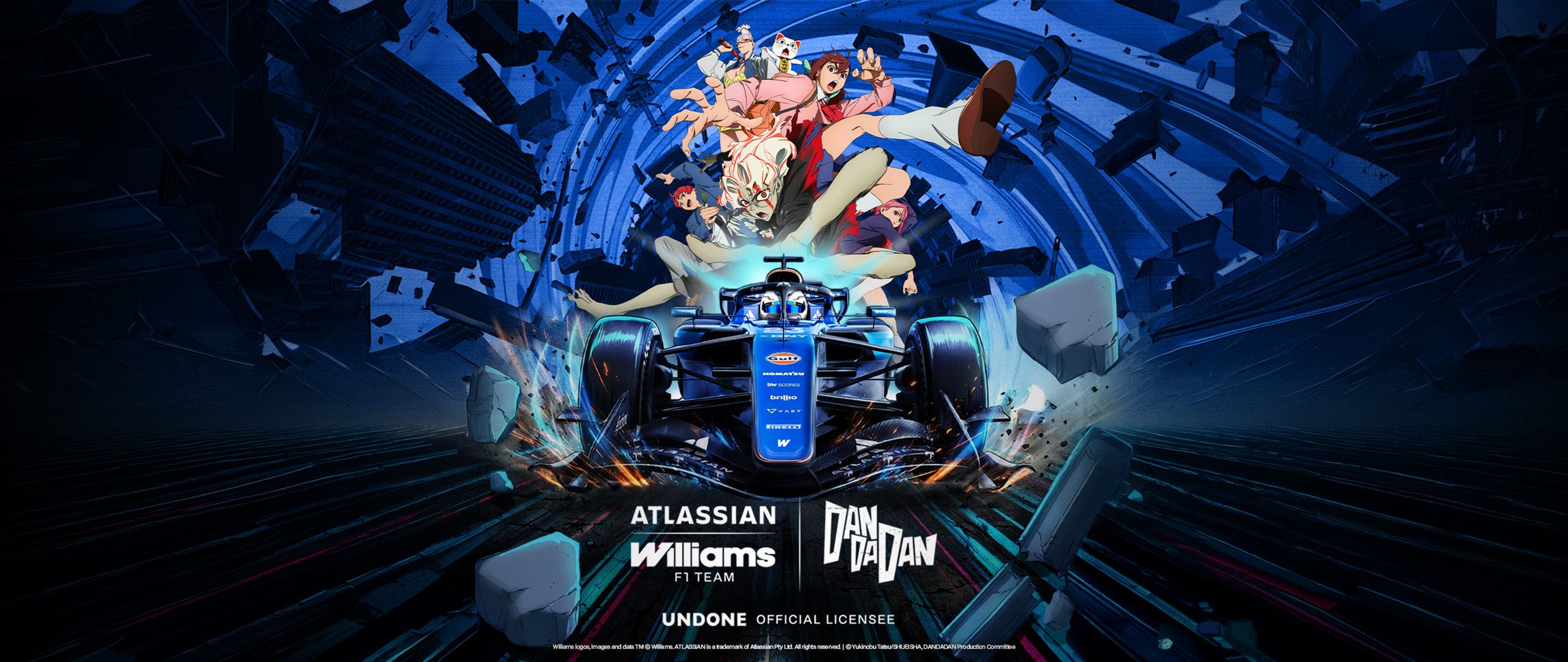 Williams, UNDONE, and DAN DA DAN Launch Anime-Inspired Capsule Collection for Motorsport Fans
