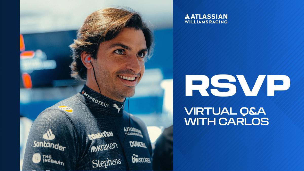 Virtual Q&A with Carlos: RSVP Now | Atlassian Williams F1 Team