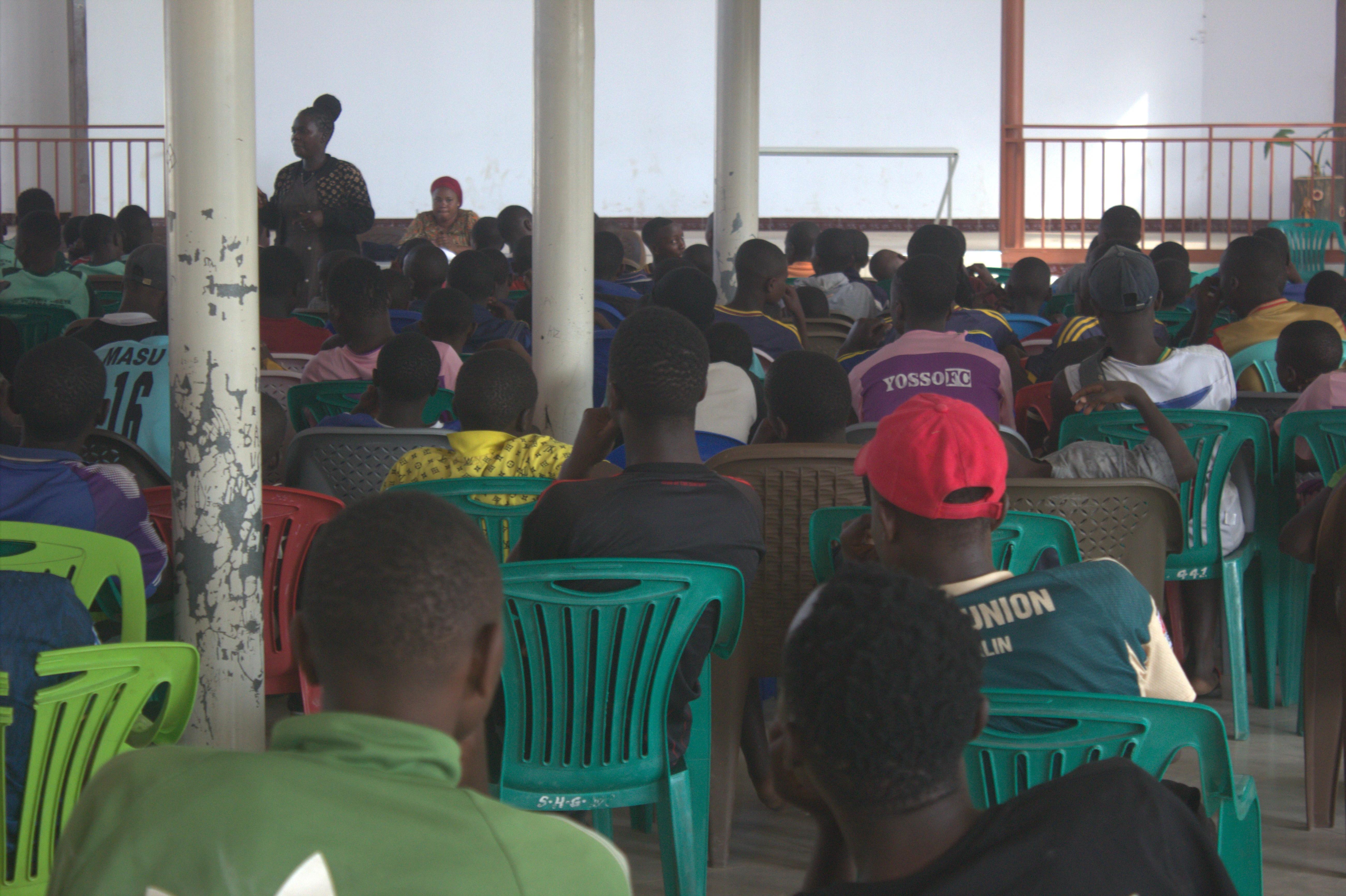 Crowd filling a covered pavilion during a SMAGAYOCO 2024 pre-tournament briefing