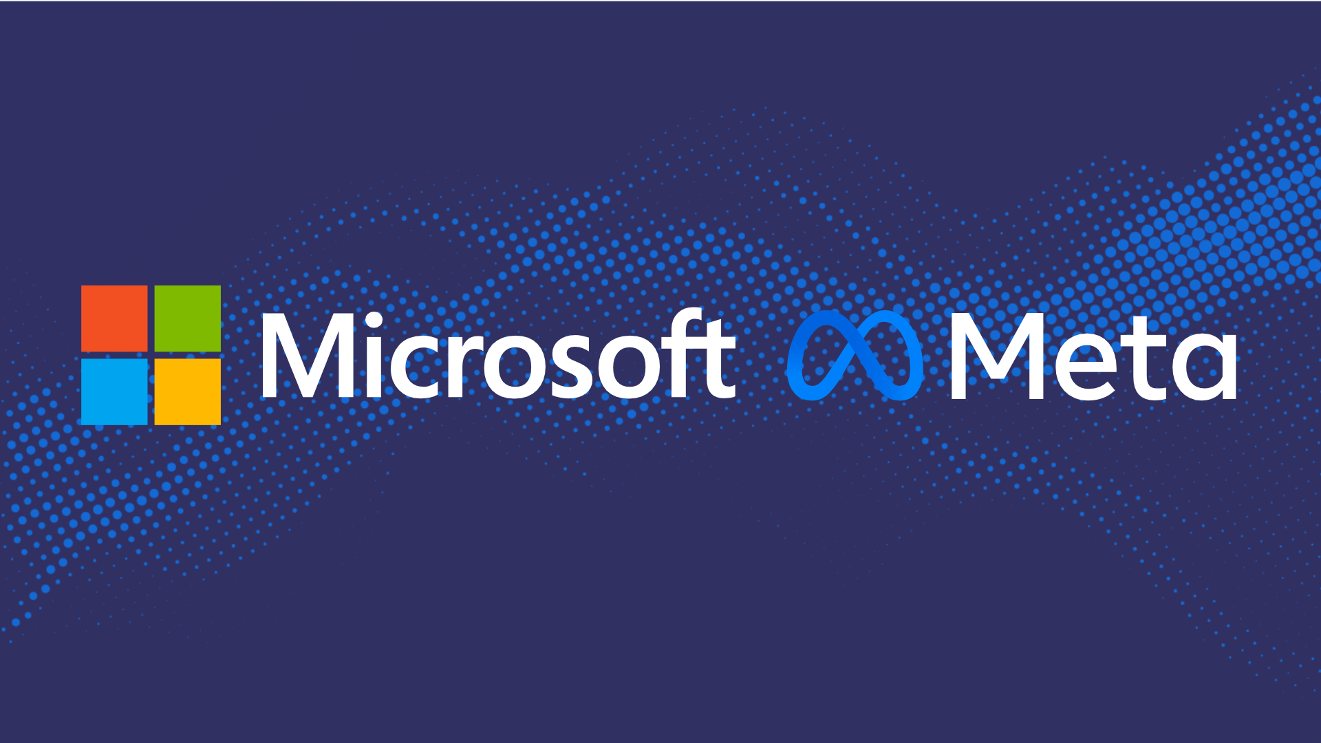 Microsoft and Meta Corporate Logo on GSE data dot backg