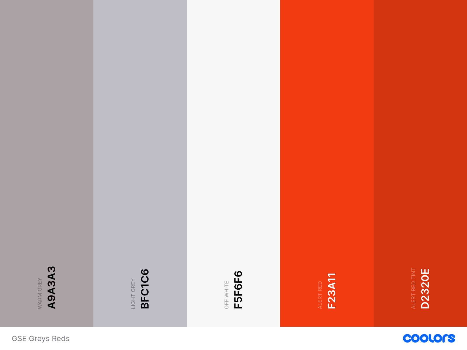 GSE Colours - Reds and Greys