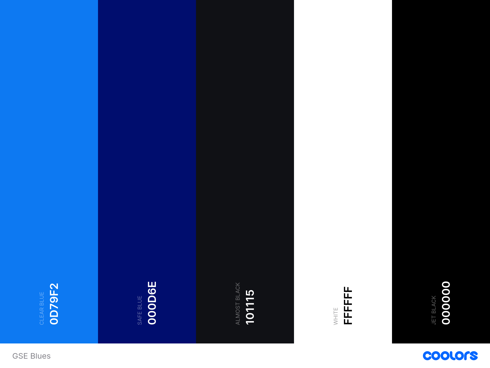 GSE Colour Palette - Blues.