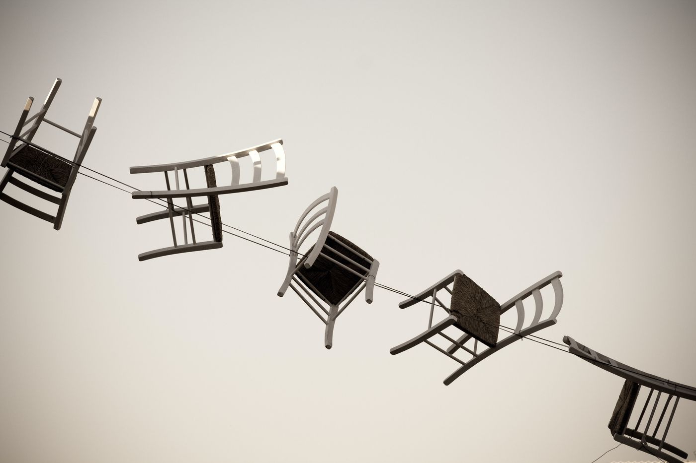 An example of some kitchen chairs that would work great for a string quartet performance!