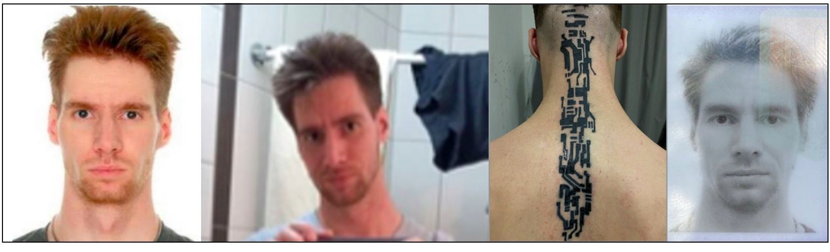 Photos published by the U.S. Secret Service of Andrei Vladimirovich Tarasov aka Aels. The photo on the far right shows a faint tryzub, or the Ukrainian trident, the country’s coat of arms, indicating a possible Ukrainian identity document.