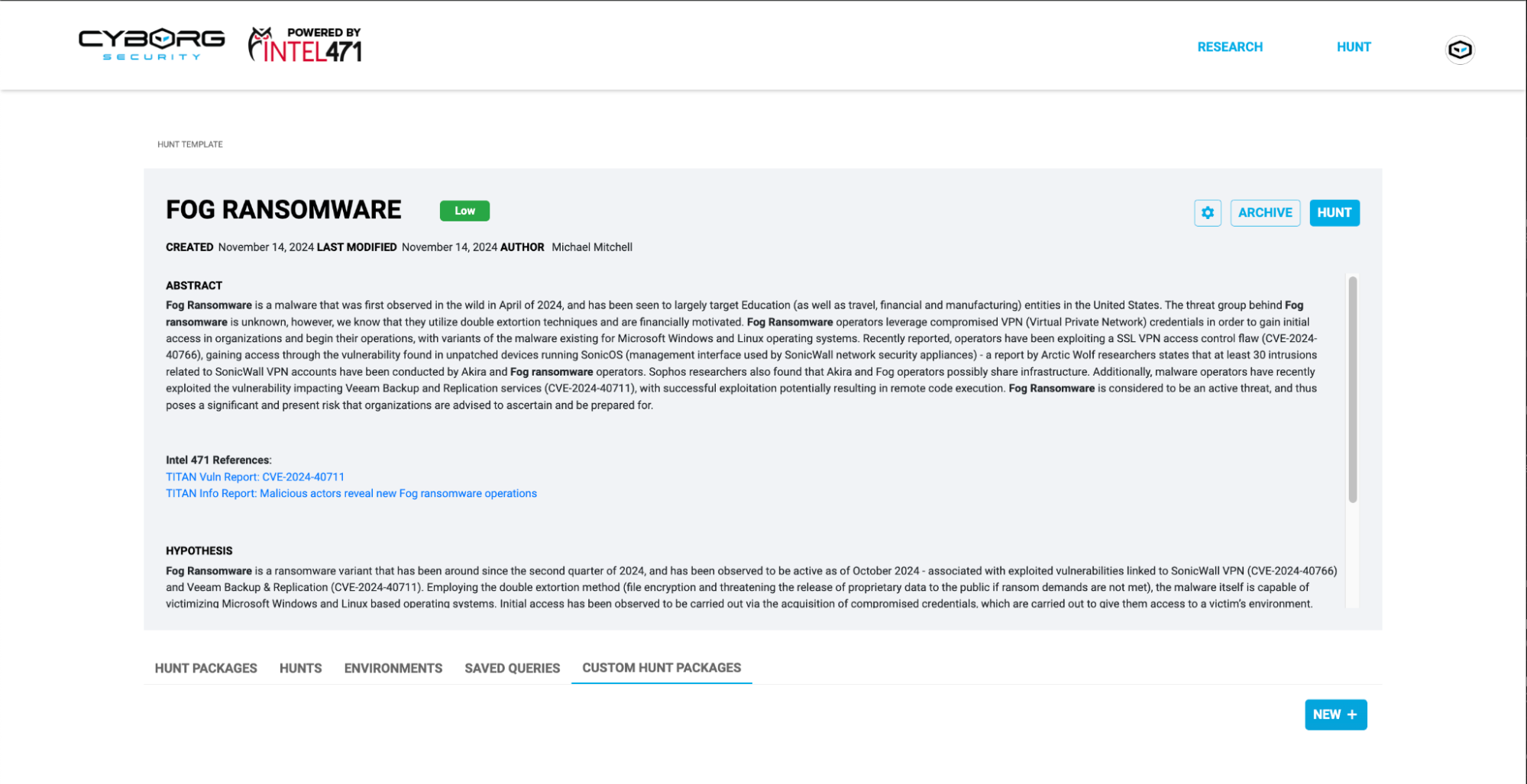 Image 1: Add Custom Hunt Packages with the Hunt Module Template