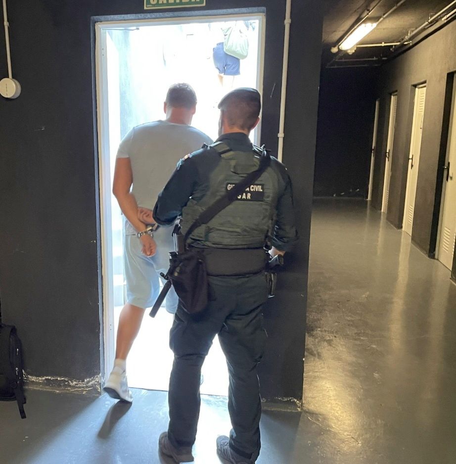 The U.K. NCA published this photo of Silnikau’s arrest in Estepona, Spain, July 18, 2023.