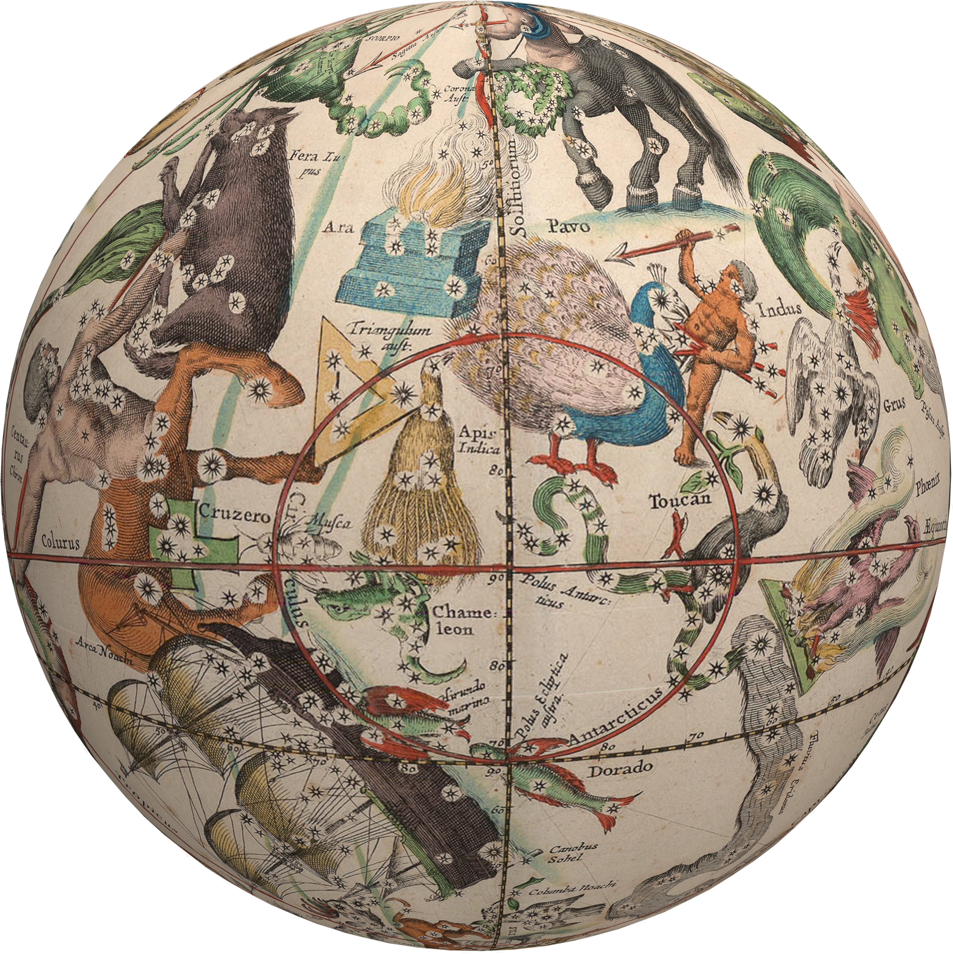 Celestial Globe showing signs of the Zodiac