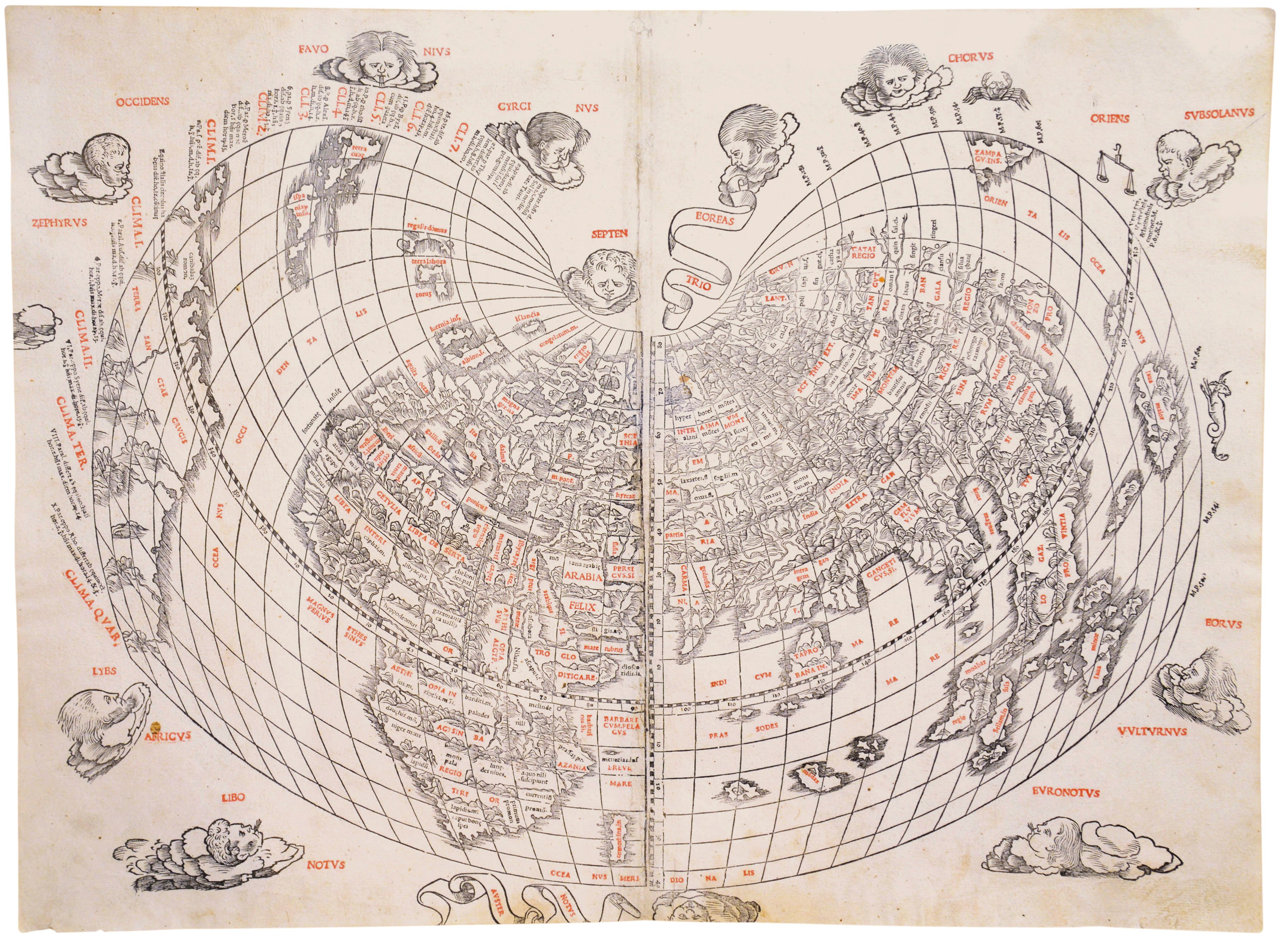 Bernadus Sylvanus, Untitled world map, 1511