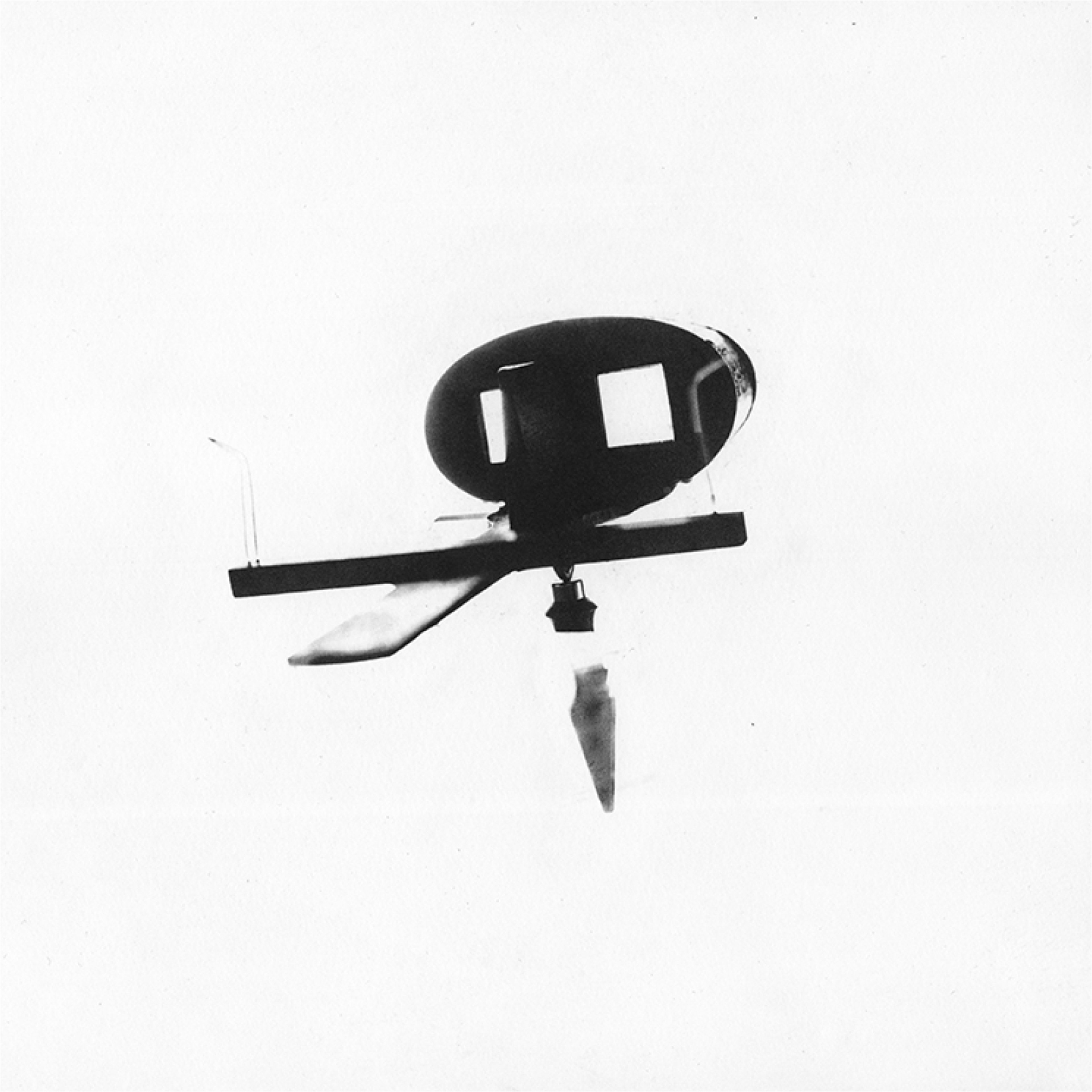 Black and white silhouette of a perfectoscope stereoscope viewfinder
