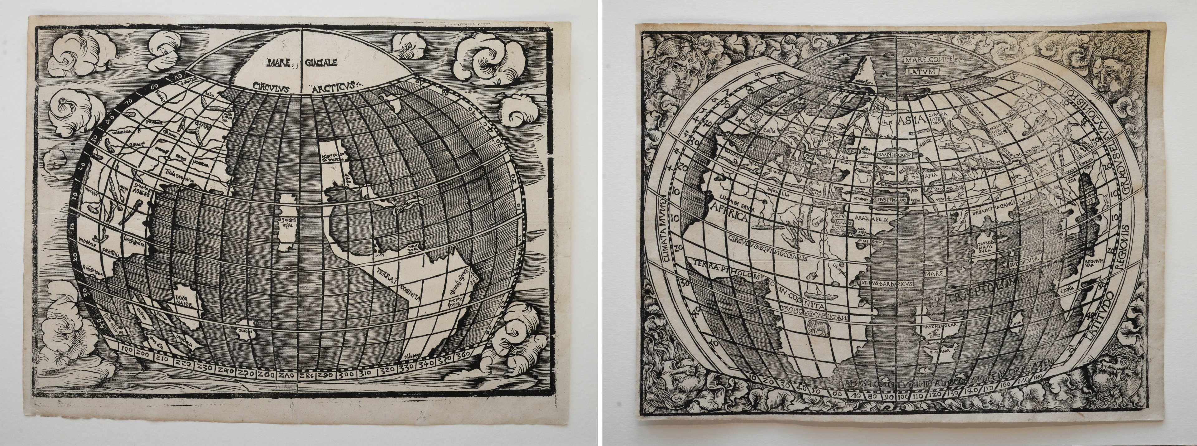 A preview of Stobincza's Eastern and Western hemispheres map