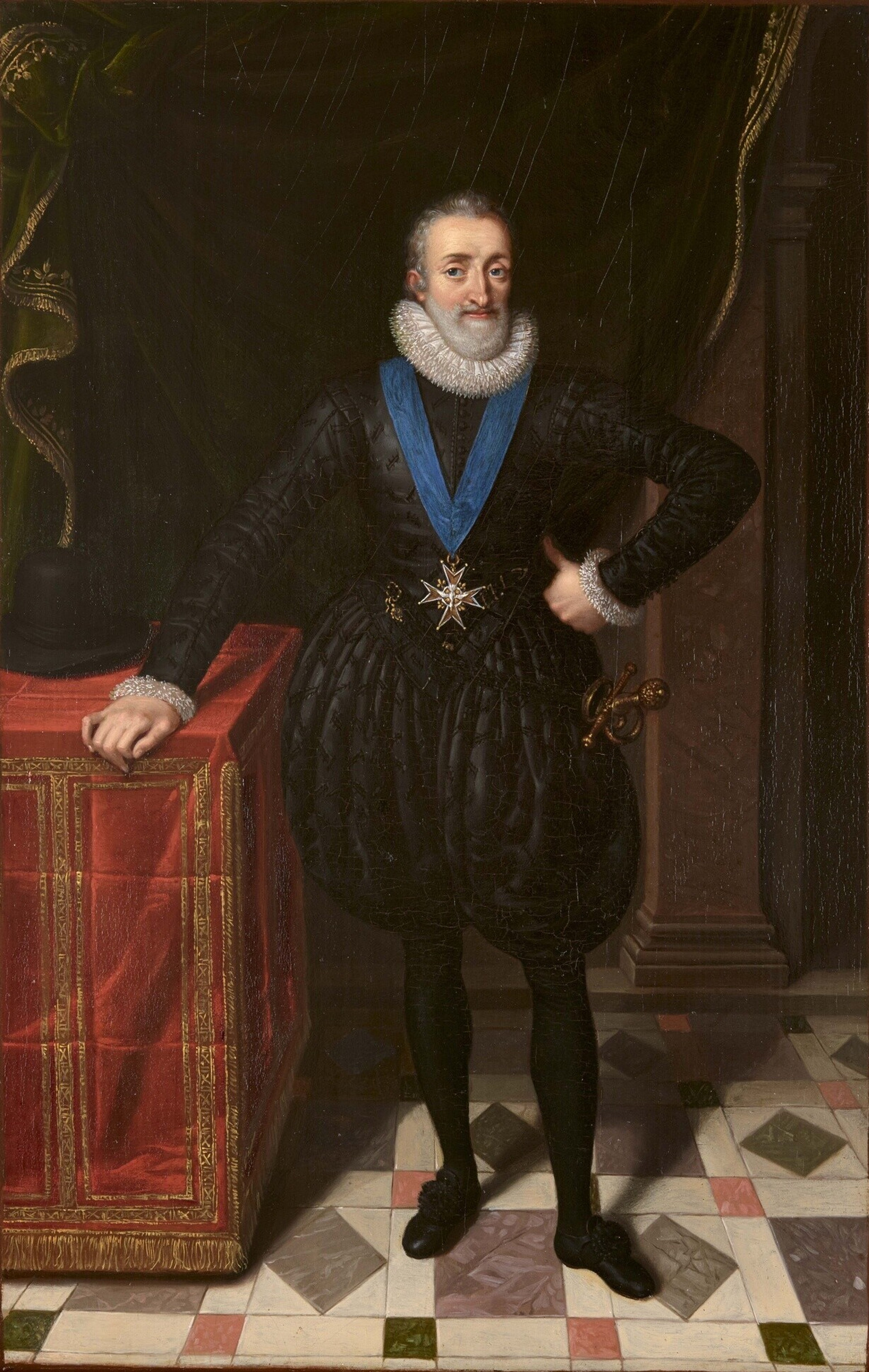 Painted portrait of Henry IV, King of France.