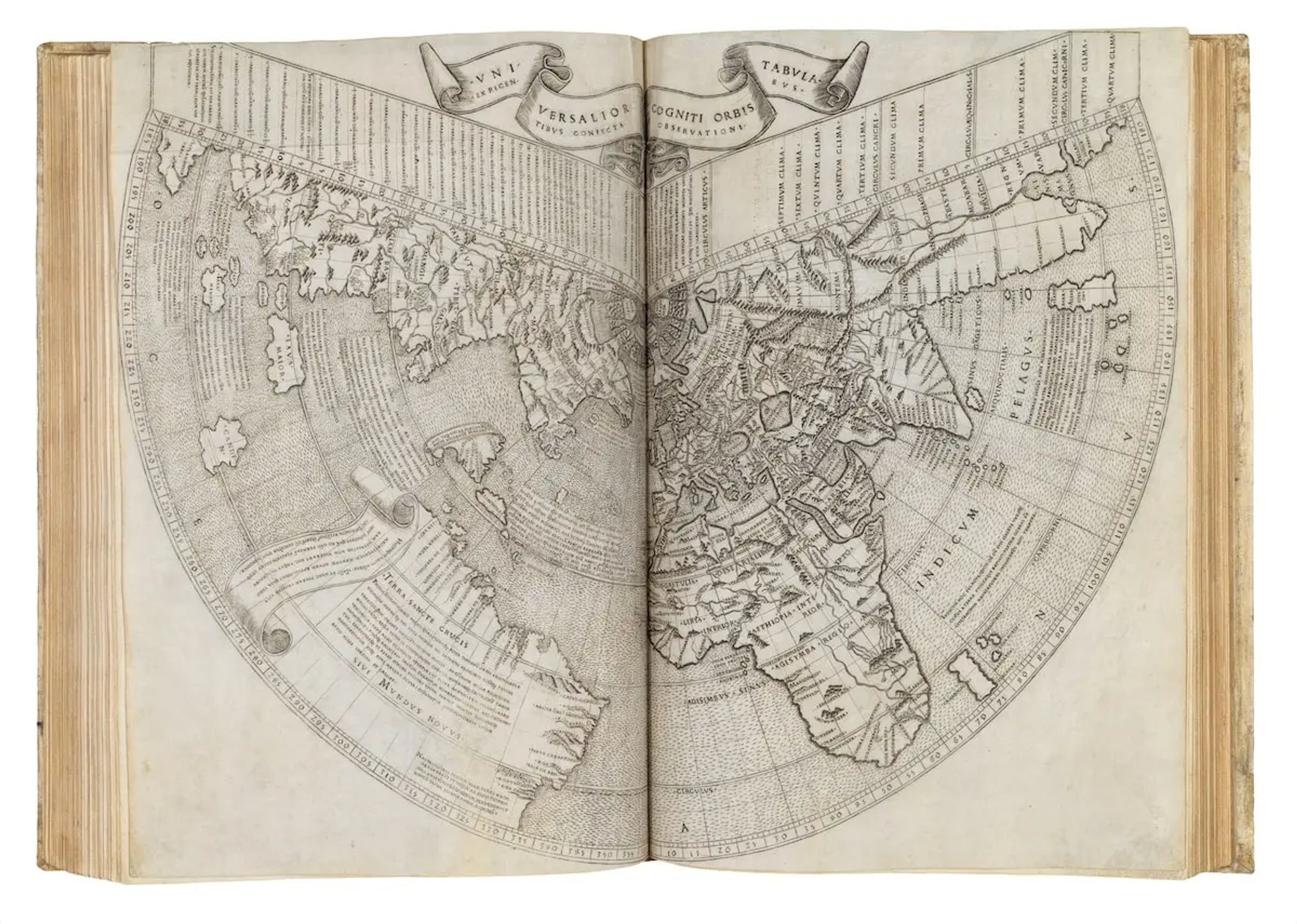 A black and white version of Ruysch's world map.