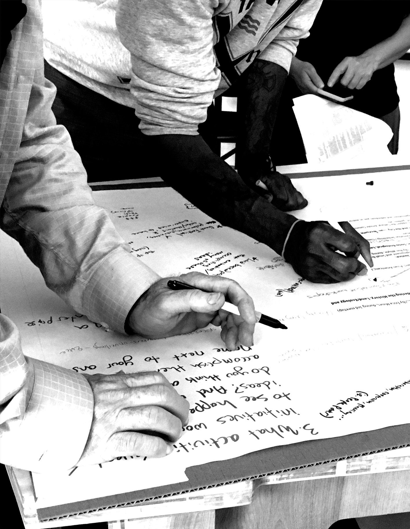 drawing at table