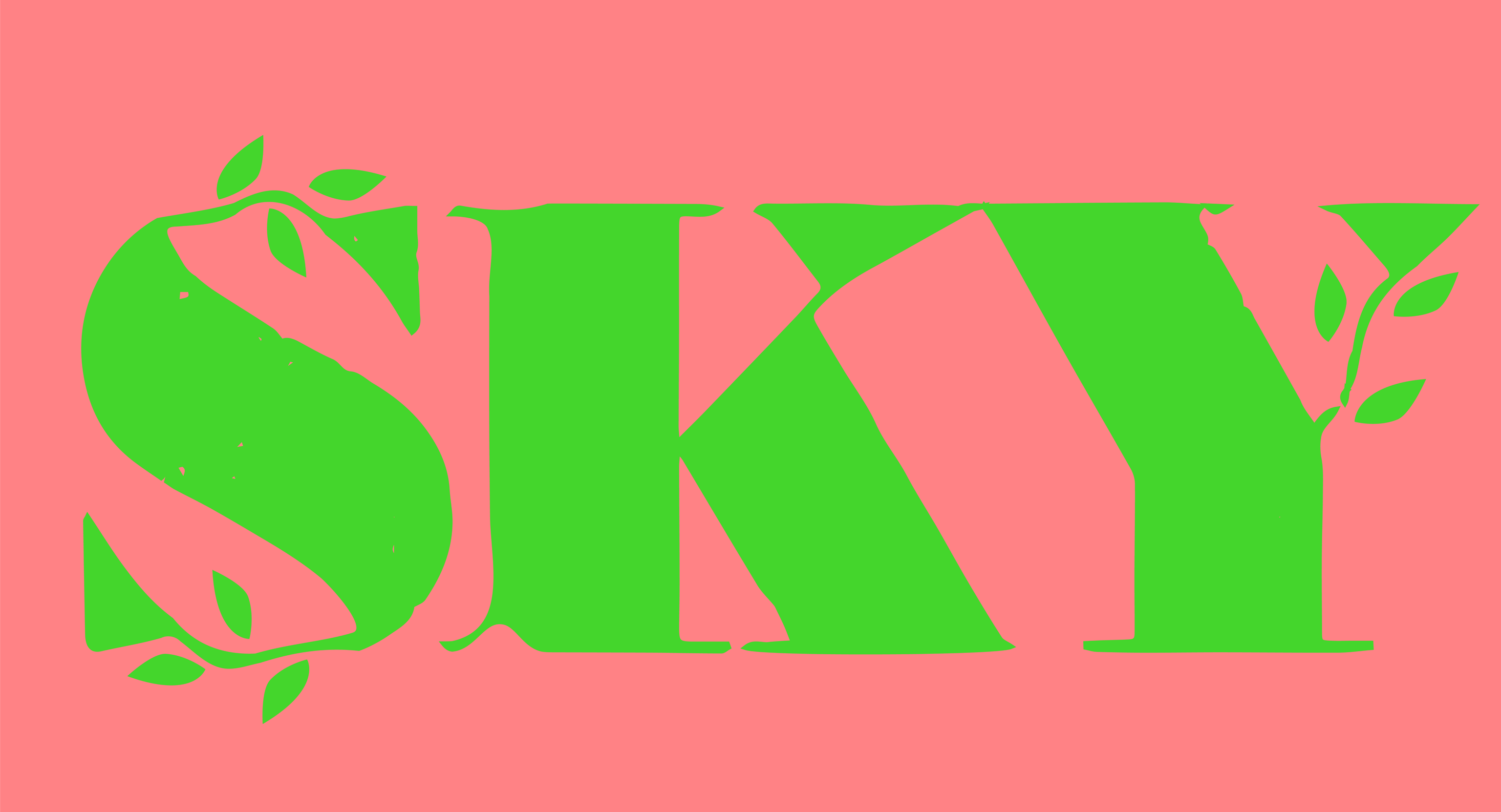 Sky in typeface