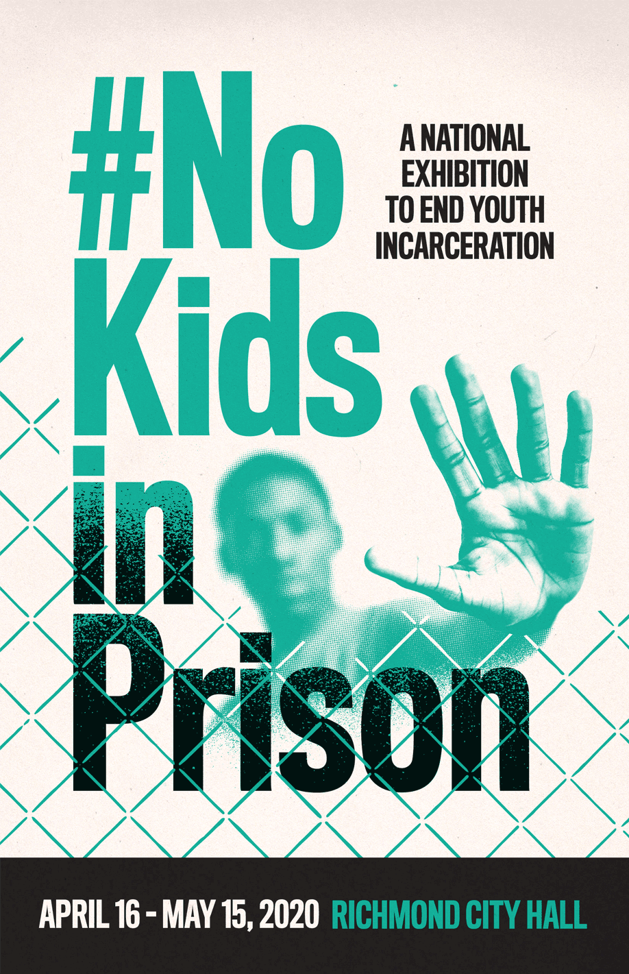 No Kids in Prison Poster Teal