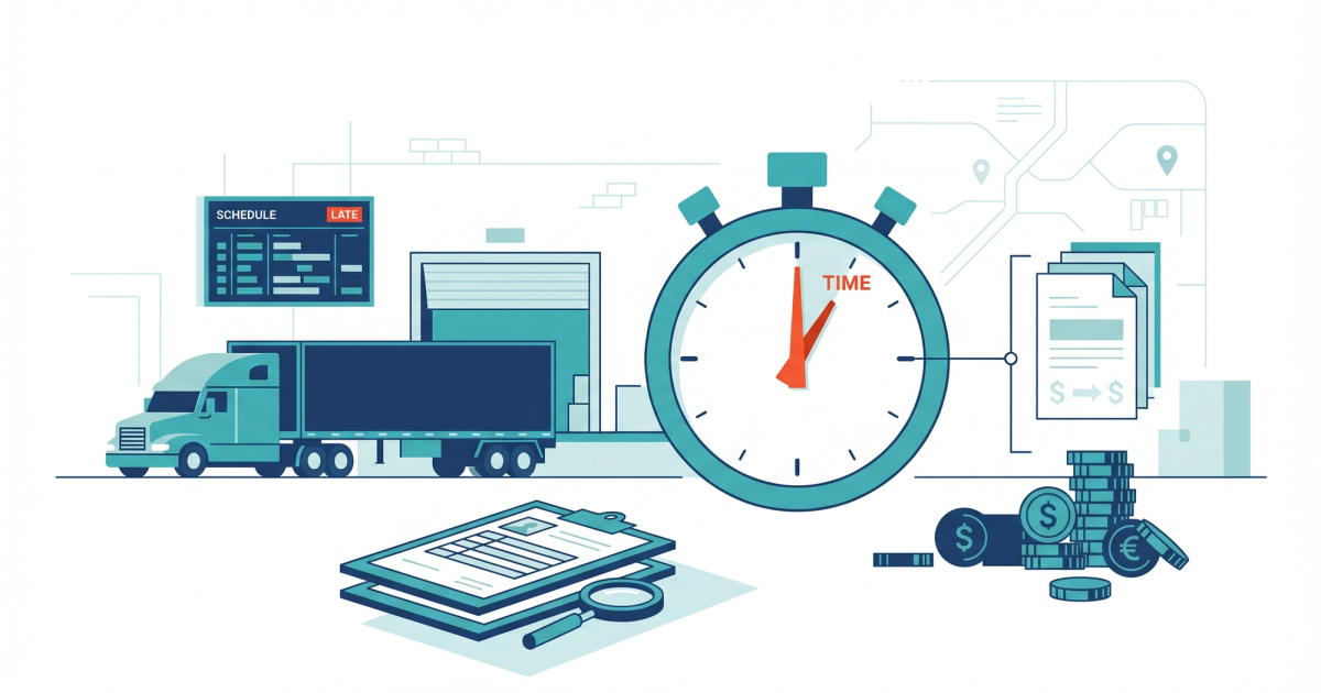 Freight billing mistakes illustration showing invoice discrepancies between rate confirmation and carrier invoice