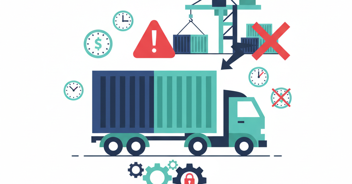 Freight containers stacked at a port terminal illustrating demurrage charges for delayed pickup