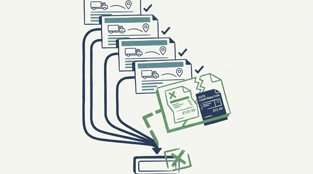 Pull quote highlighting the cost of manual invoice reconciliation alongside a TMS