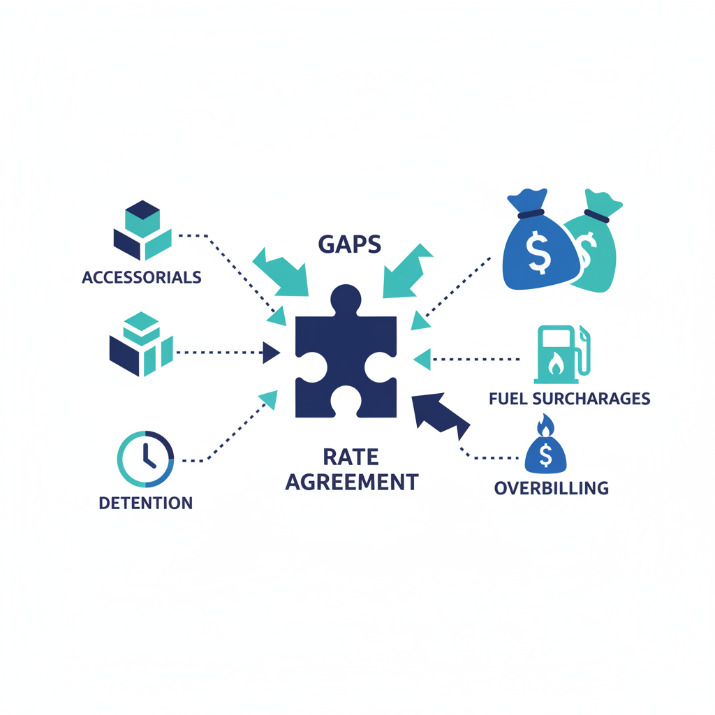 Rate Agreement Gaps Carriers Use to Overbill You on Every Load