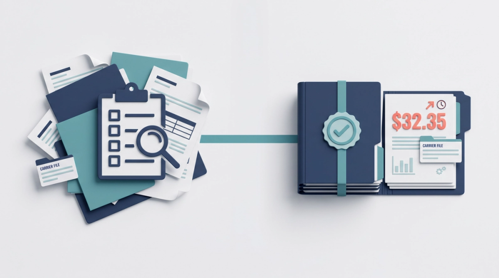Pull-quote graphic reading: the document is not the paperwork, it is the evidence file