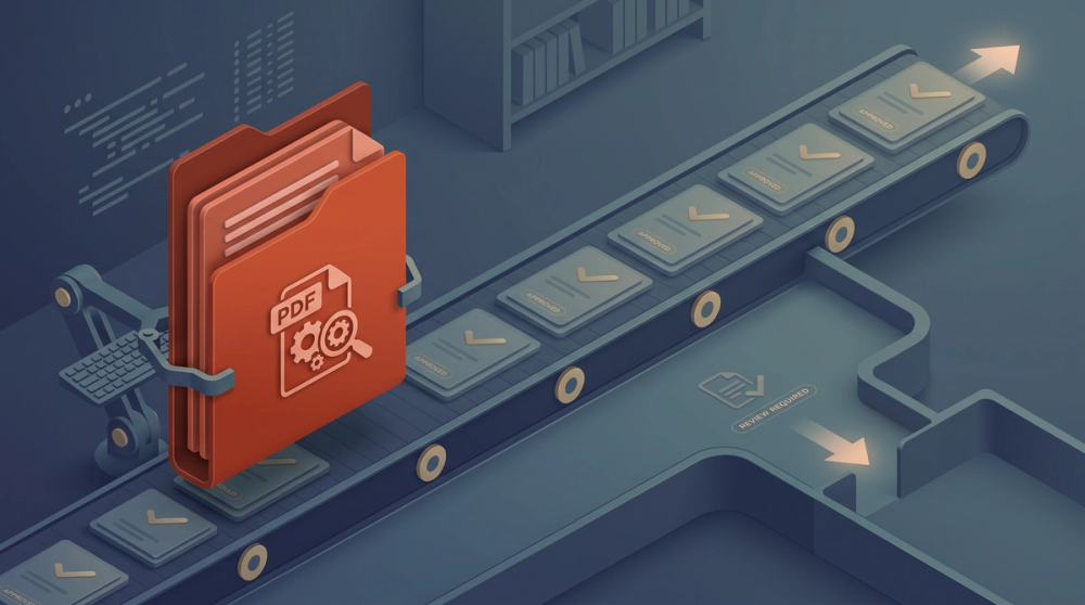 Pull quote callout stating that automation ROI depends on the document type, not the software brand