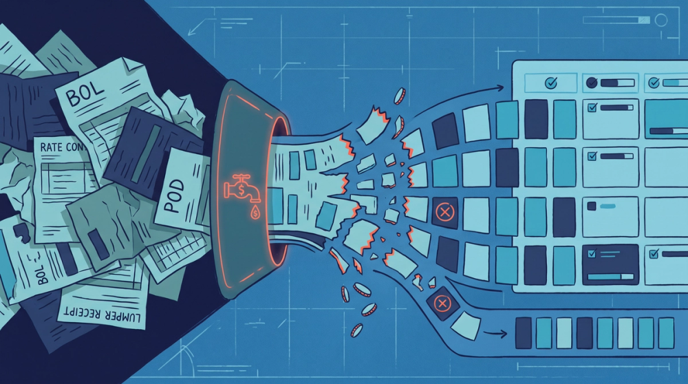 Pull quote highlighting the cost of manual invoice reconciliation for freight brokers