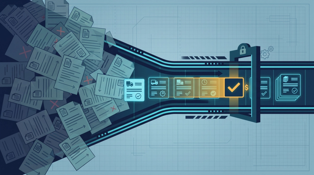 Key insight callout highlighting weekly labor savings from automating carrier invoice matching