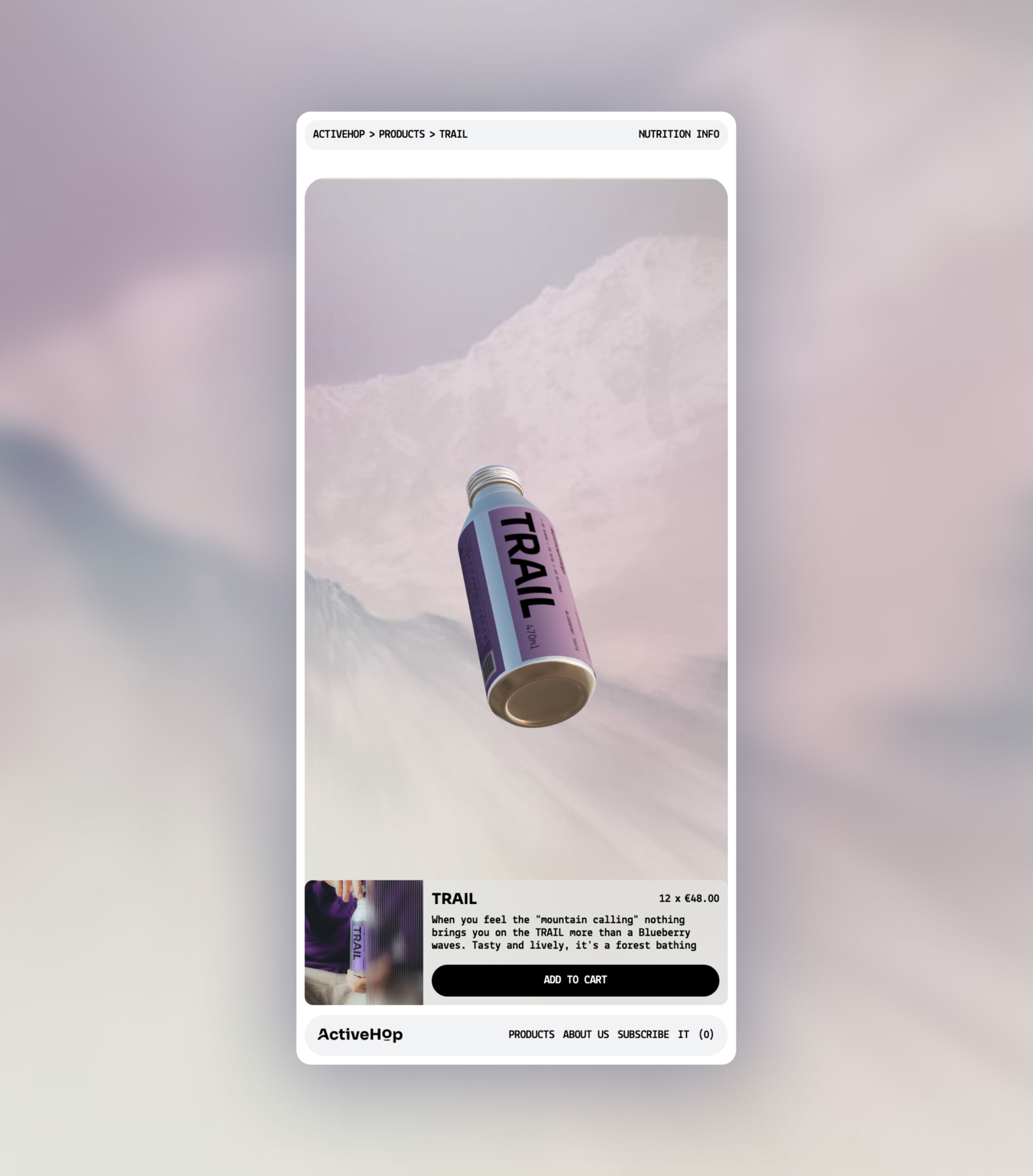 Drink for outdoor hedonist