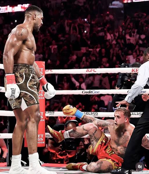 Cover image for Anthony Joshua's battery of Jake Paul wins 2025 Knockout Of The Year