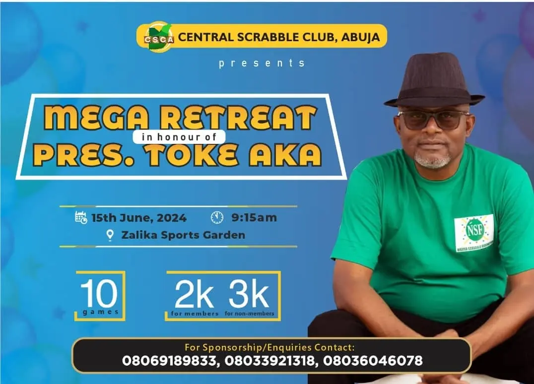 Cover image for Friends, associates of NSF President to stage special birthday scrabble retreat in his honour