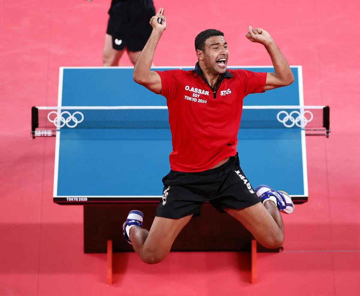 Cover image for African Games: Assad reclaims Table Tenni title ... Beats Aruna Quadri to gold