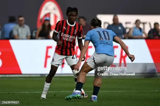 Cover image for Chukwueze with two assists as AC Milan edges Man City in USA