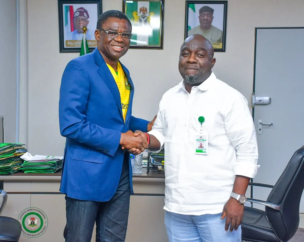 Cover image for Philip Shuaibu praises DG NSC Olopade's transformative impact on Nigerian sports