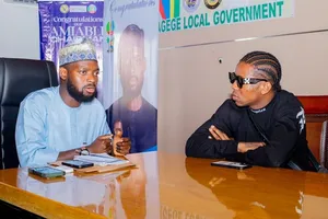 Small Doctor visits Agege LG Chairman, Ganiyu Obasa