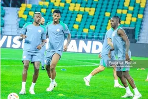 President Tinubu celebrates Super Eagles's victory over Gabon