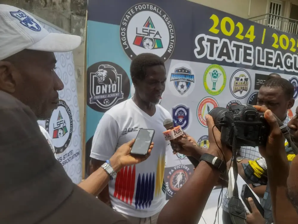 Cover image for Lagos State Football League 2024/2025: Hajji Liameed charges teams on discipline, fairplay, top class performances