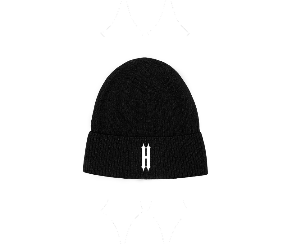 Black Plain Logo winter  Hat