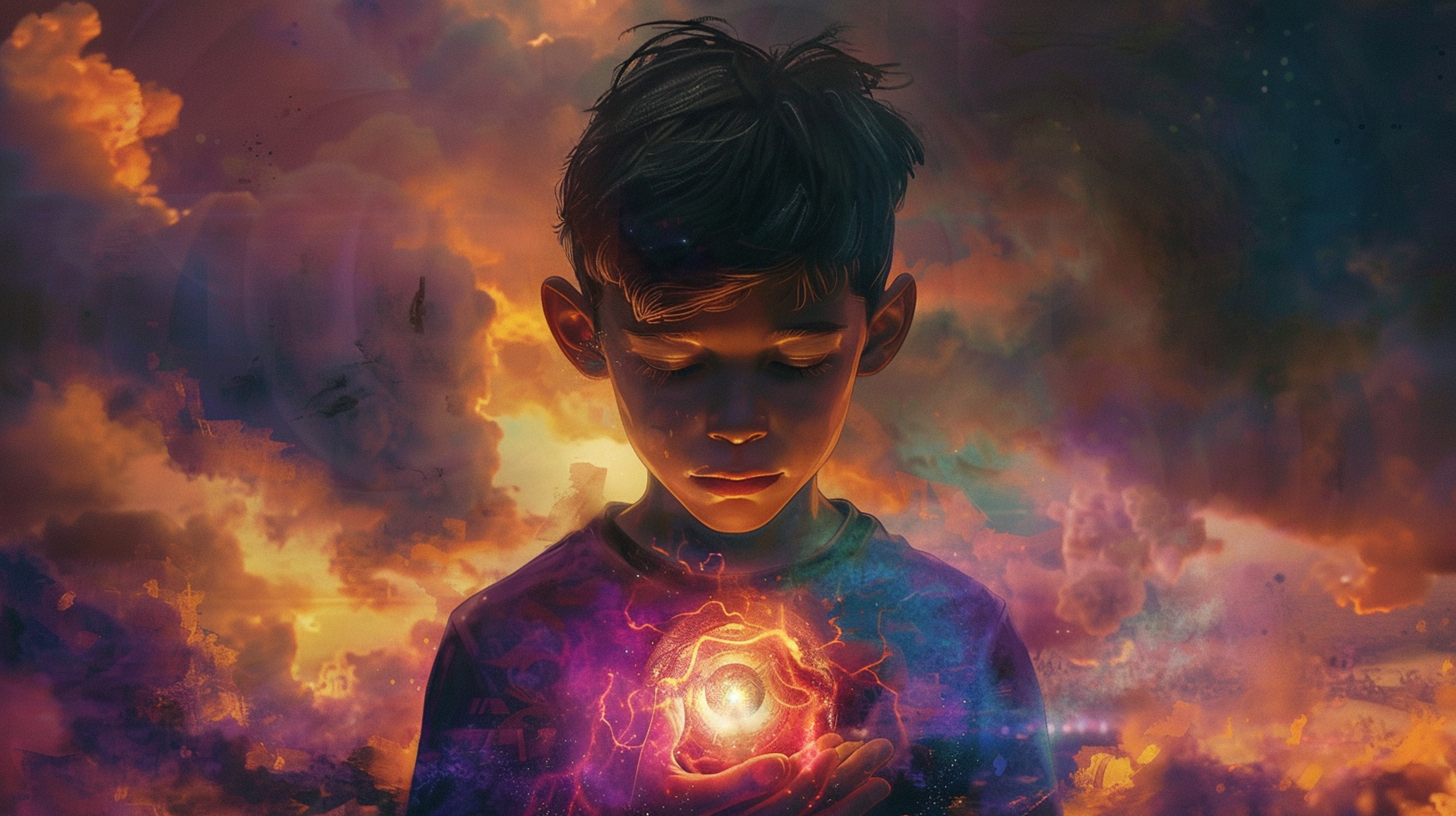 A boy learning to tap into the universe