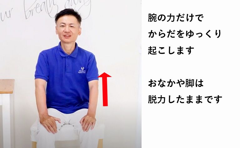 ゆっくり元の姿勢にもどす