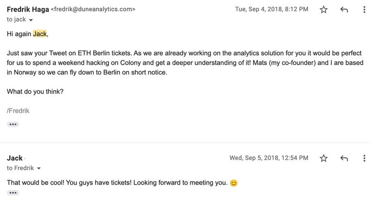 email to jack