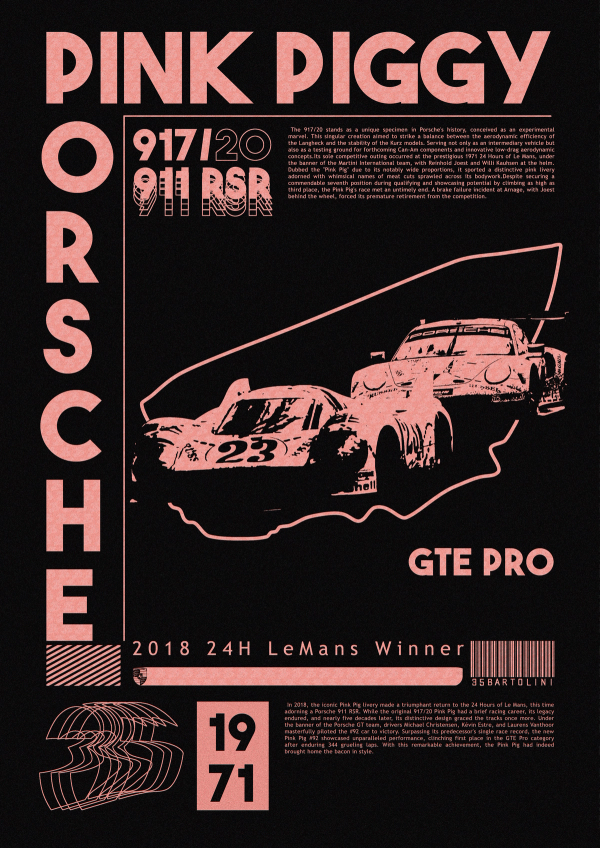 Porsche - Pink Piggy (Bez Tła)