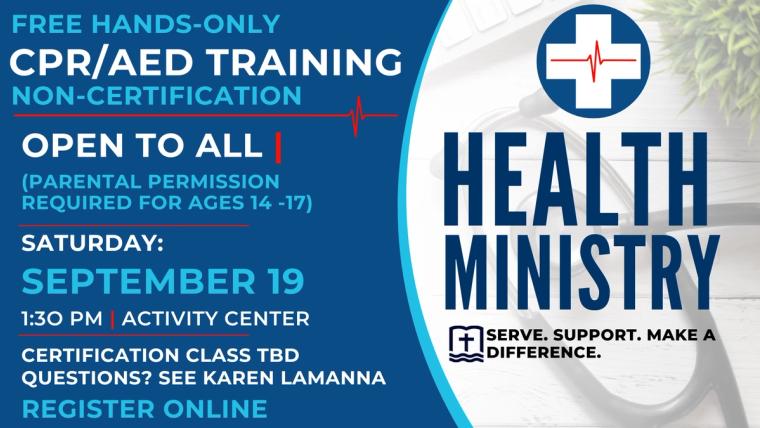 Free Hands-Only CPR/AED Class | First Baptist Church of Palm Coast