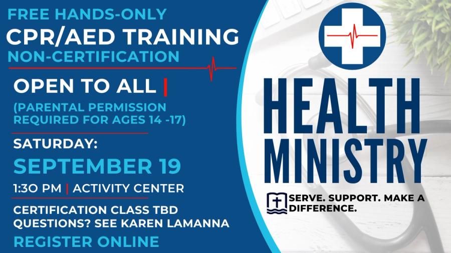 Free Hands-Only CPR/AED Class | First Baptist Church of Palm Coast