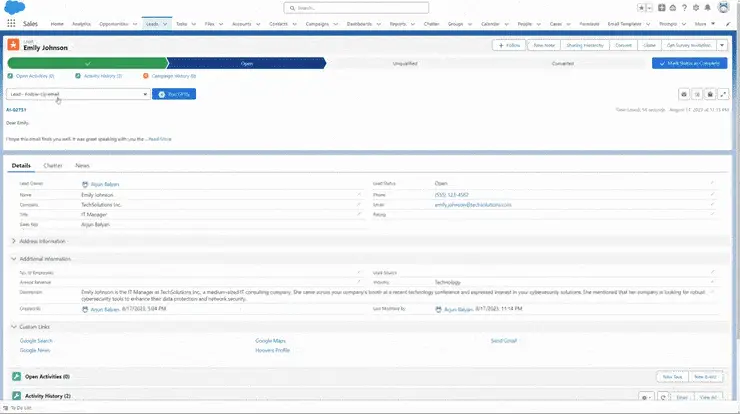 Sales Email Generation
