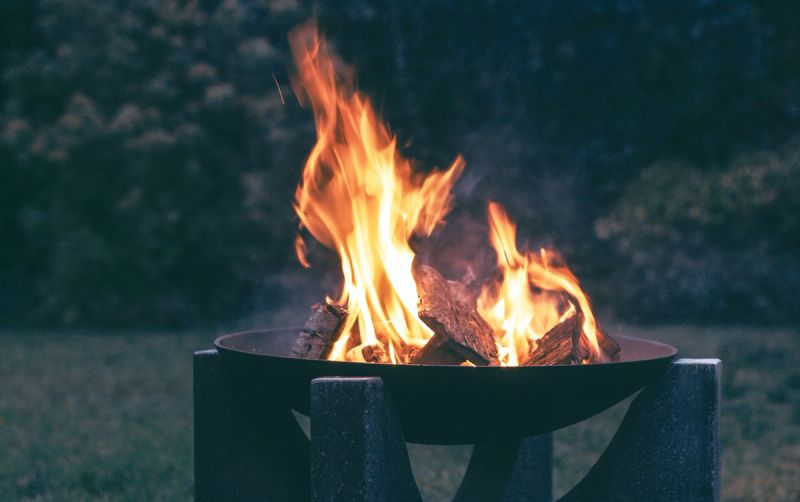 Close up of a fire bowl