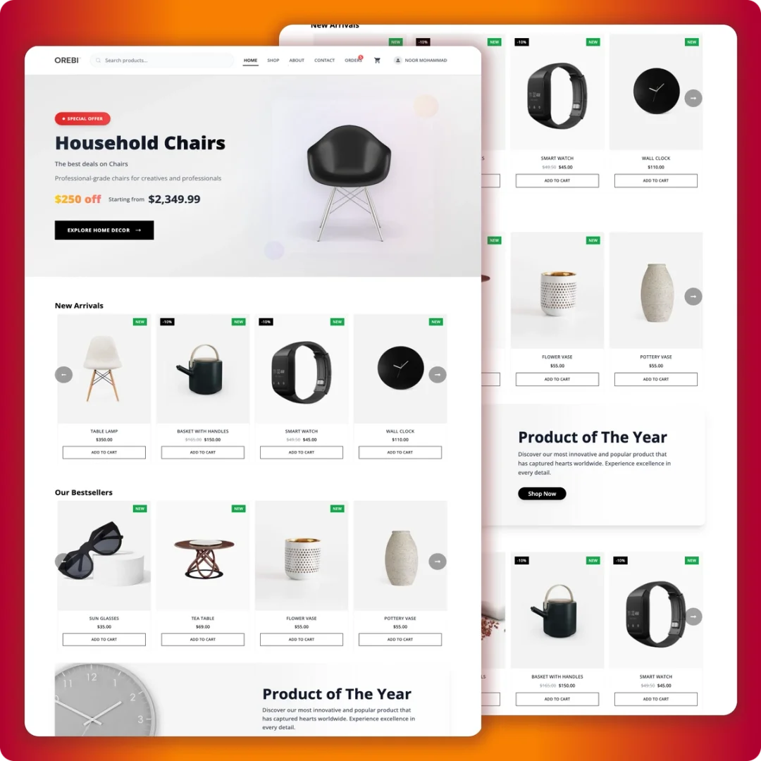 Orebi Shopping - Full-Stack E-Commerce Platform project screenshot