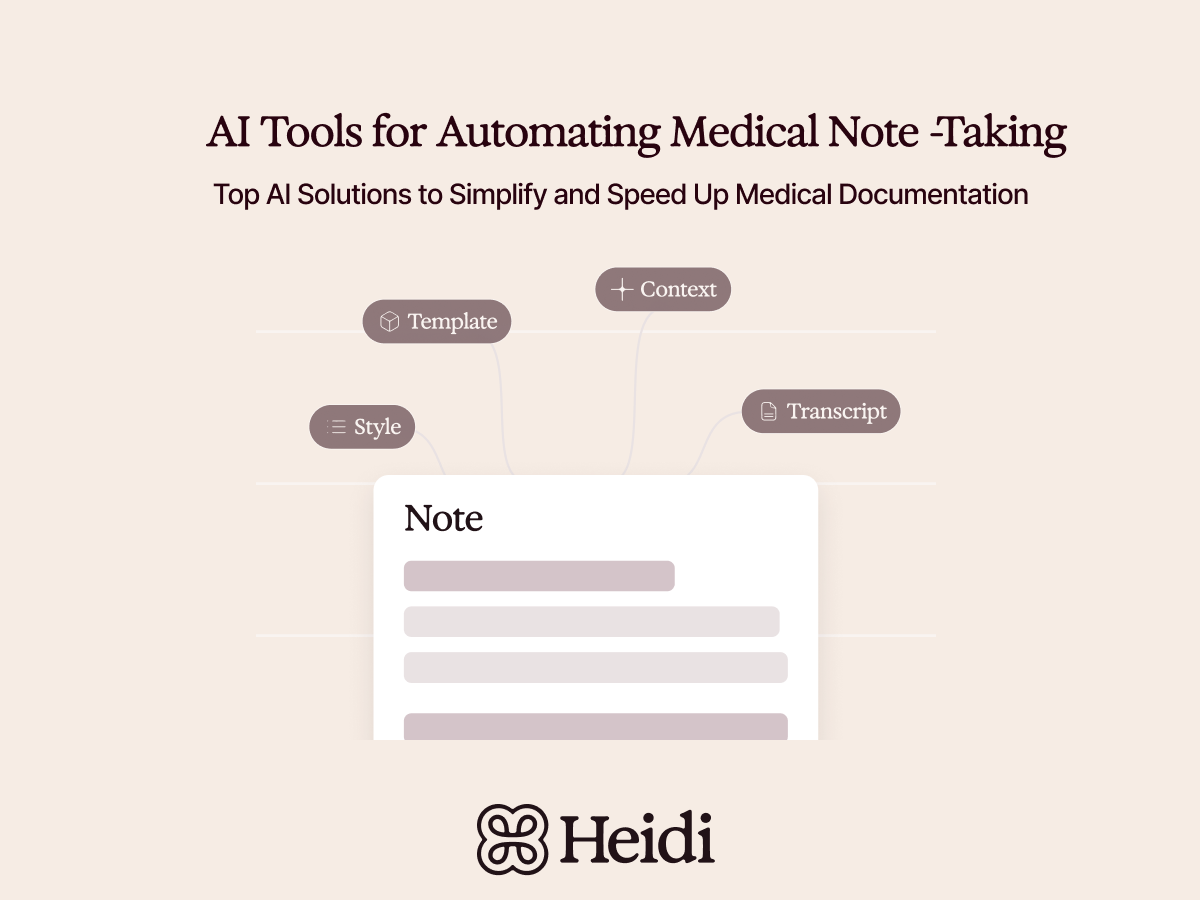 AI tools that automate medical notes and improve clinical processes.