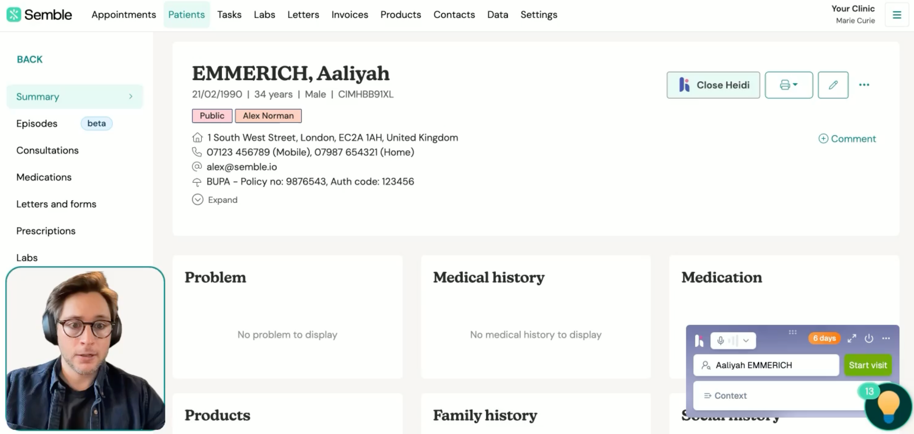 semble integration with heidi