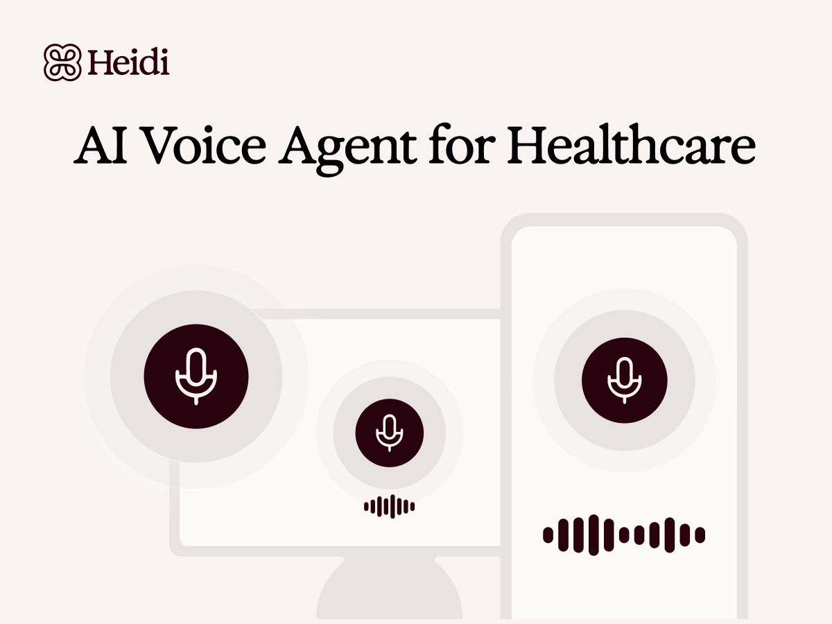 AI voice agent for healthcare
