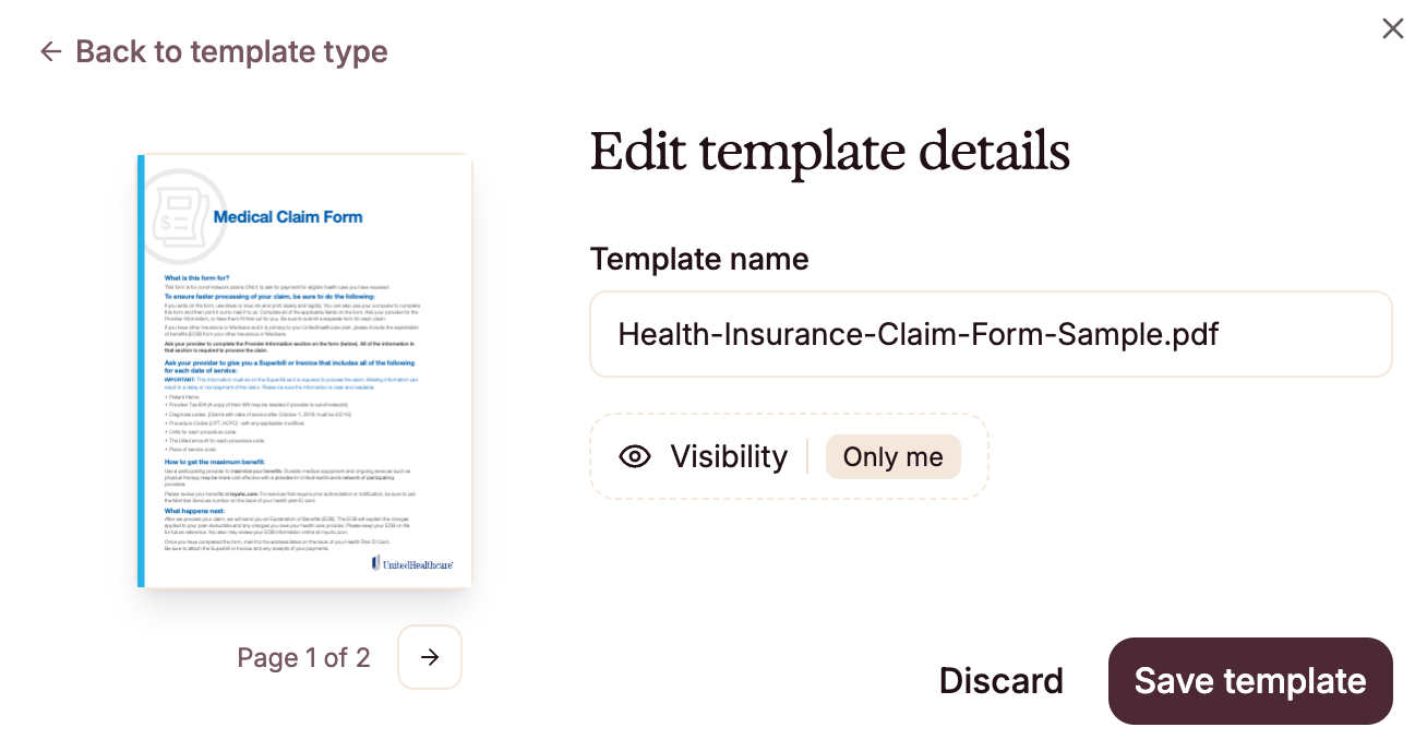 Health Insurance Claim Form